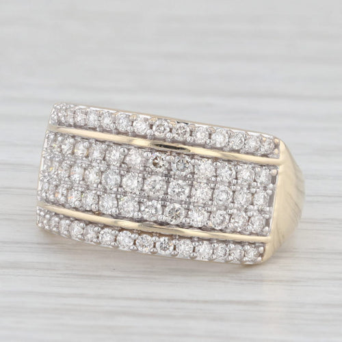 Light Gray 1ctw Diamond Pave Ring 14k Yellow Gold Size 7.25