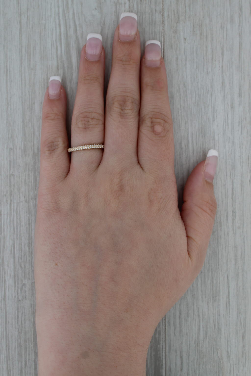 Noemi 0.50ctw Diamond Bypass Open Band Ring 18k Yellow Gold Size 7 Stackable