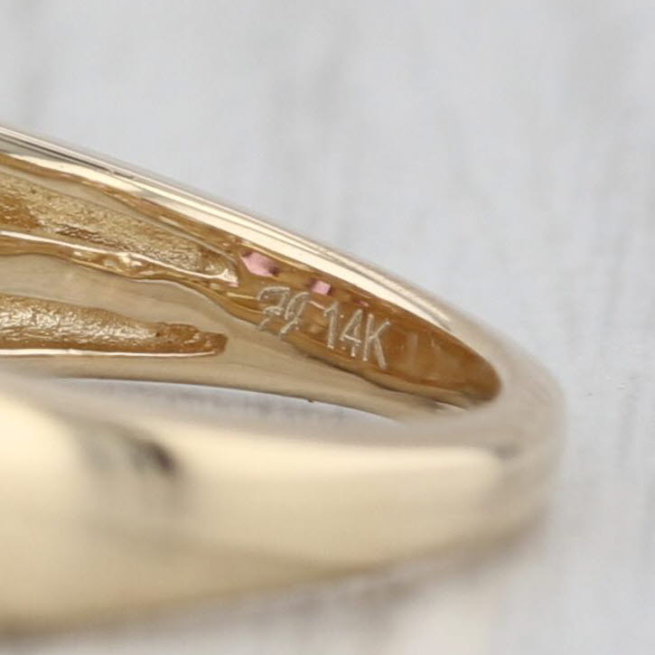 1.66ctw Bezel Set Garnet Diamond Ring 14k Yellow Gold Size 10