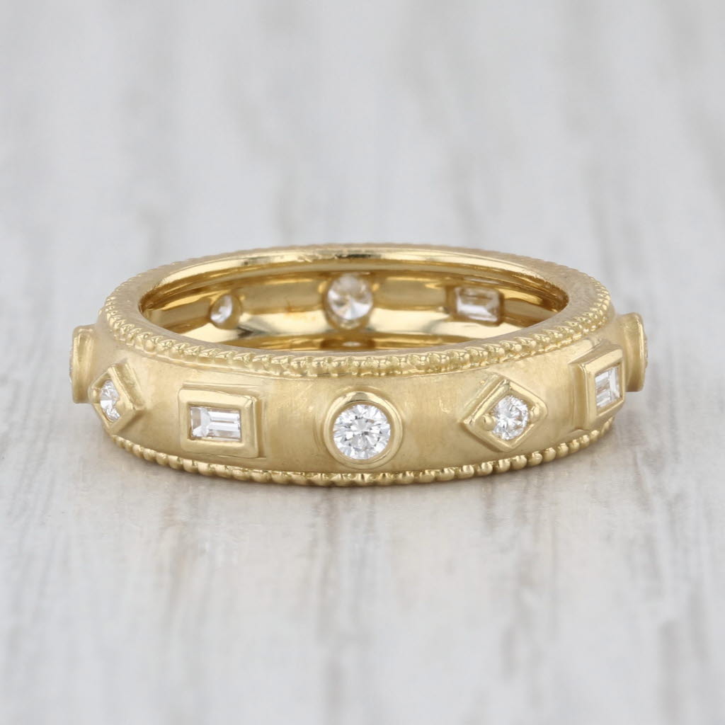 Penny Preville Diamond Eternity Ring 18k Yellow Gold Sz 6 Band Bridal Stackable