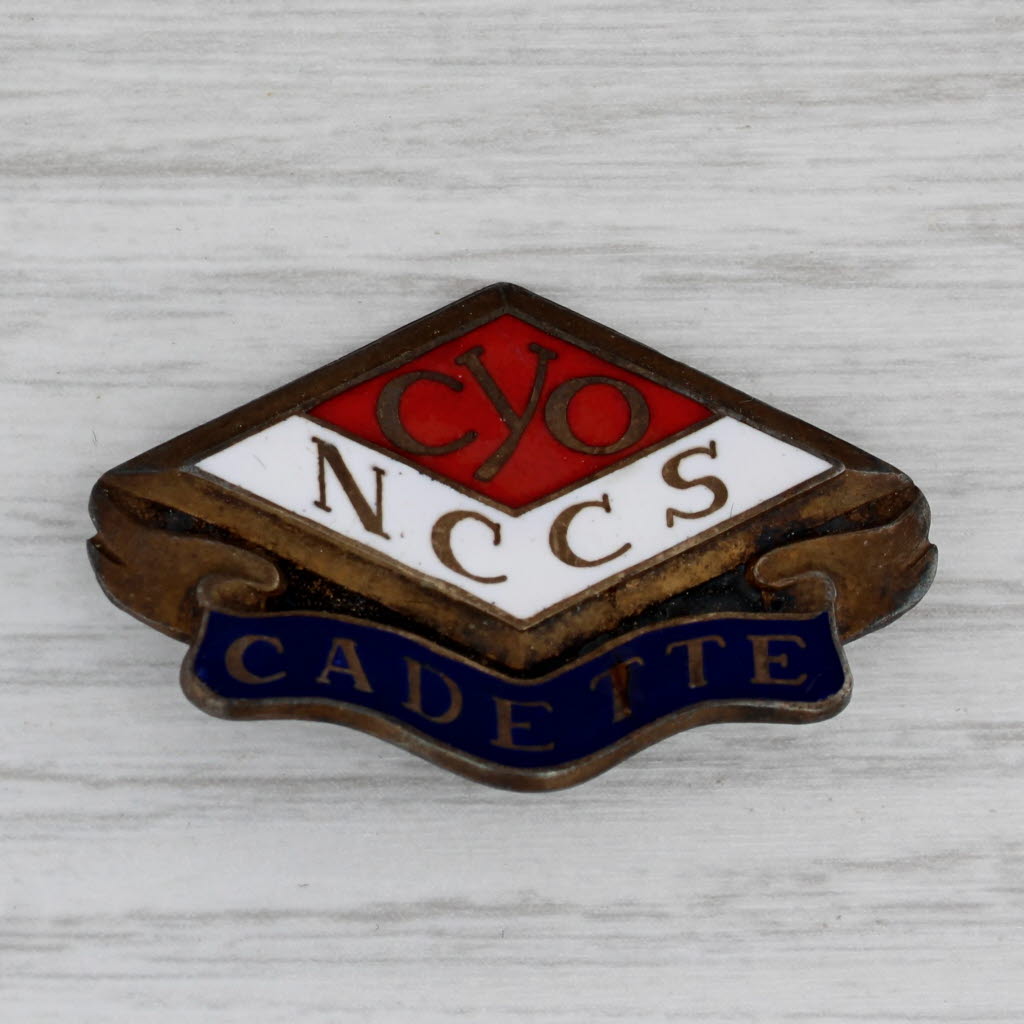 Gray CYO NCCS Cadette Catholic Youth National Catholic Committee Pin Sterling Silver