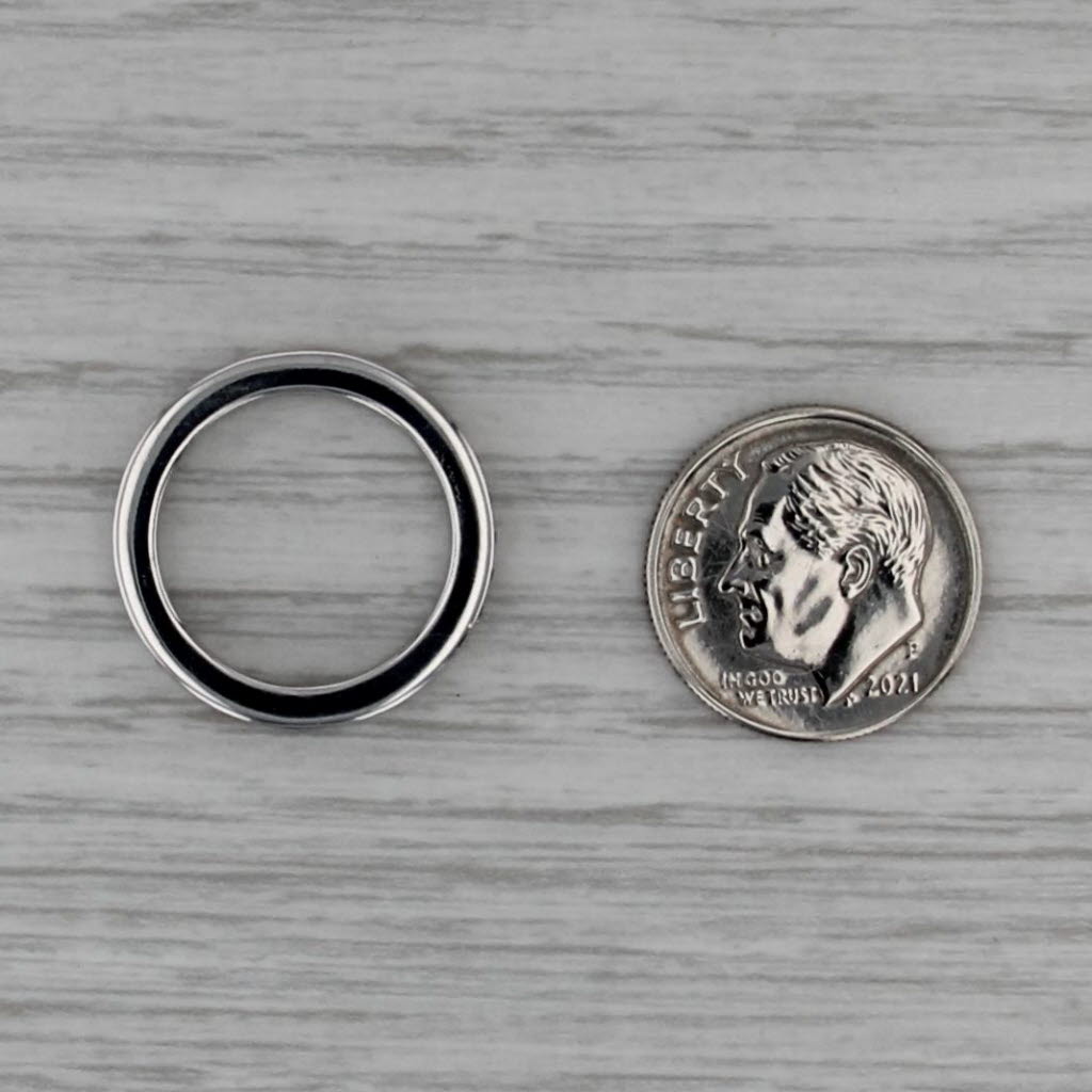 0.54ctw Diamond Wedding Ring 14k White Gold Size 4.5 Stackable Anniversary Band