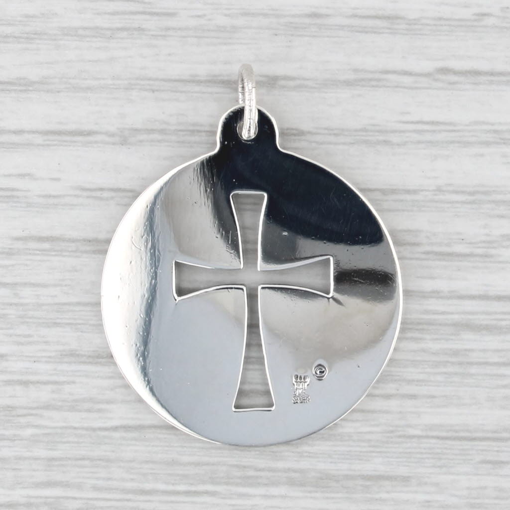 Large James Avery Cross Cutout Medallion Pendant Sterling Silver Crosslet