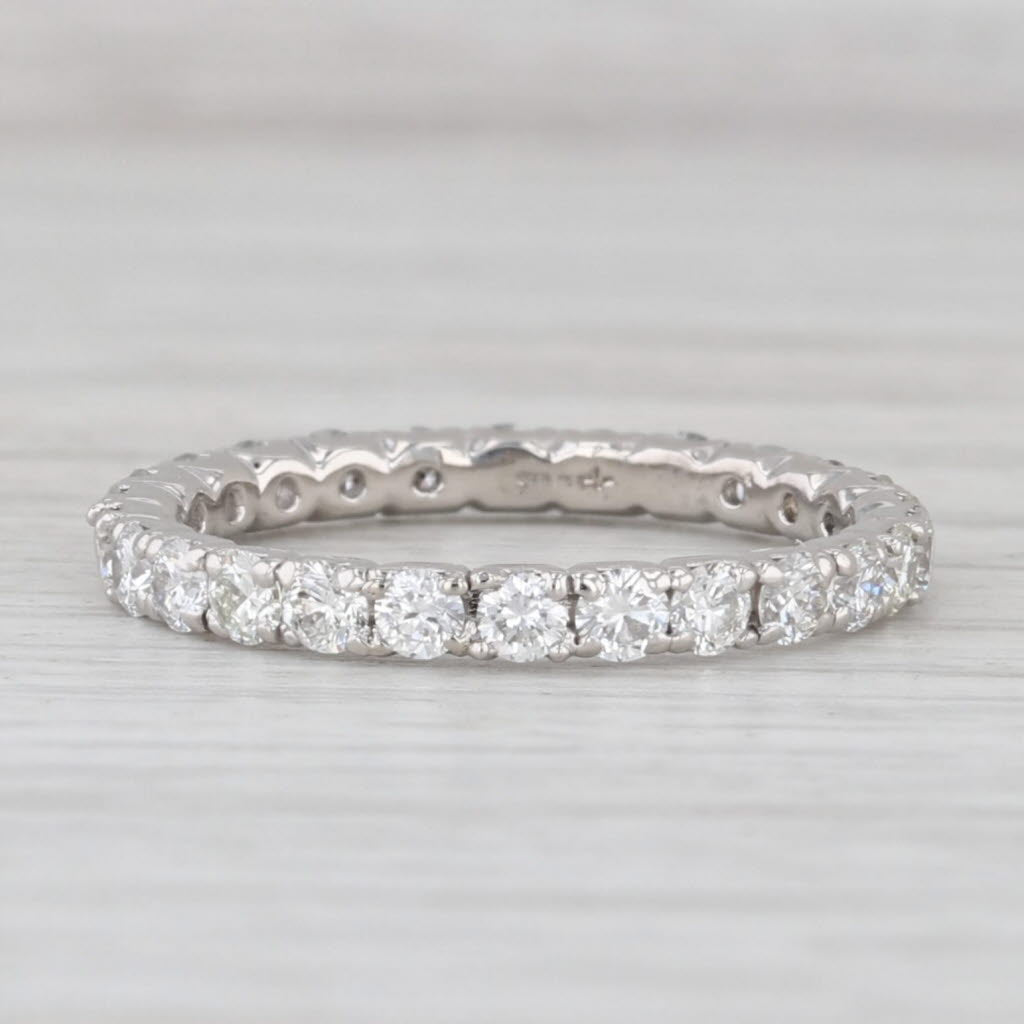 Spark 0.98ctw Diamond Eternity Band Ring Platinum Size 5.5 Wedding Anniversary