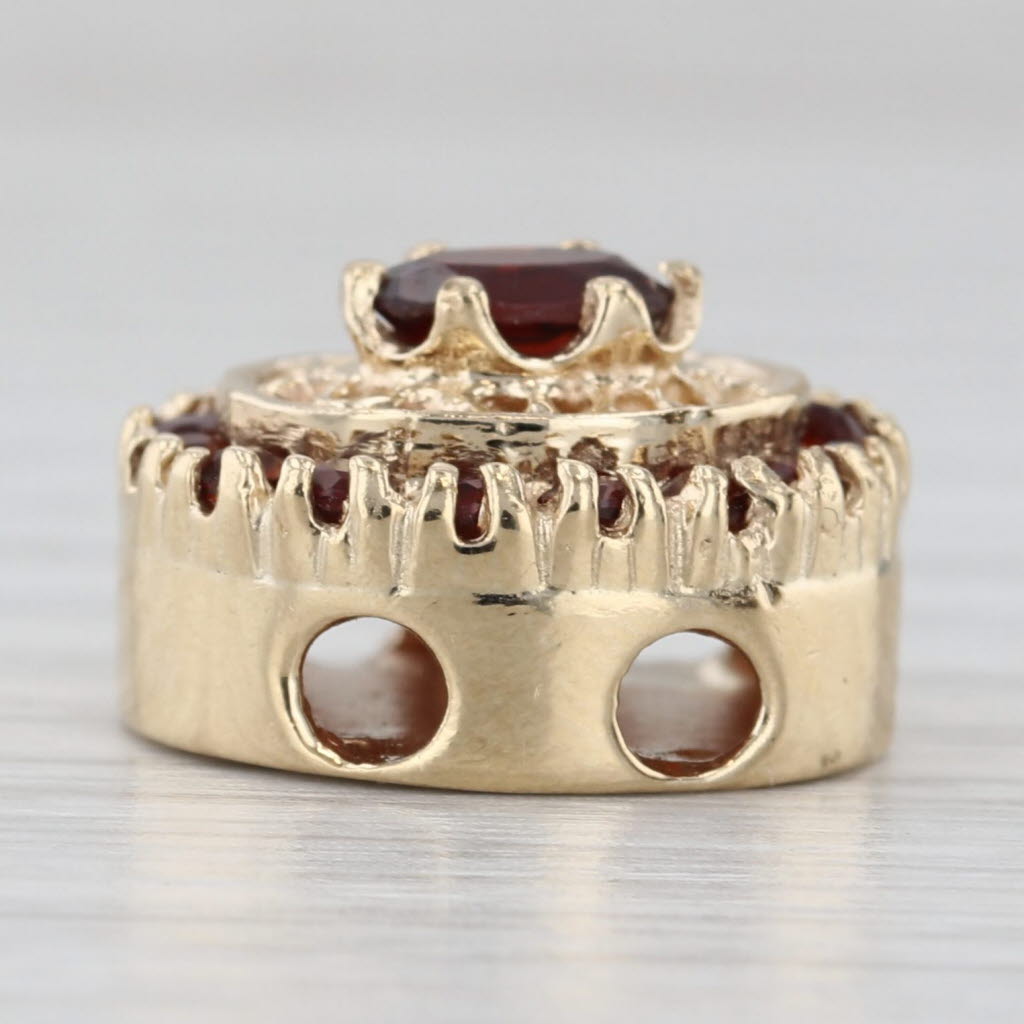 Light Gray Richard Klein 2ctw Garnet Slide Bracelet Charm 10k Yellow Gold