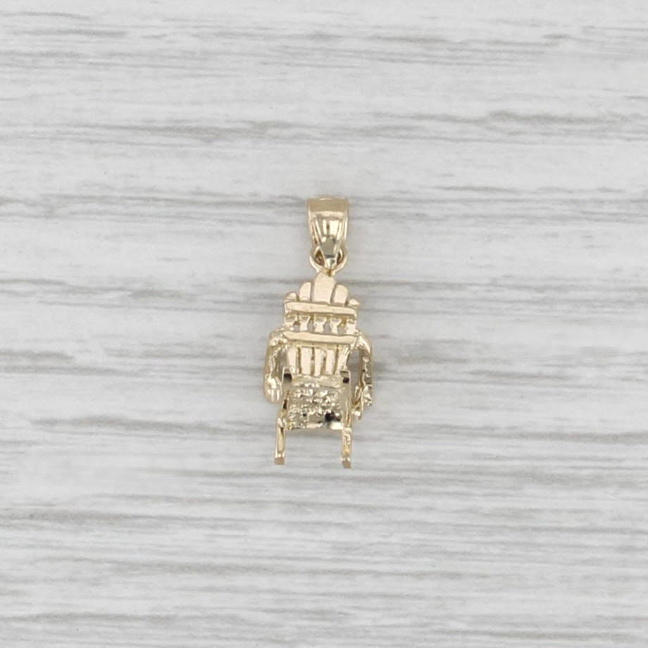 Adirondack Chair Pendant 10k Yellow Gold Porch Beach Chair Charm