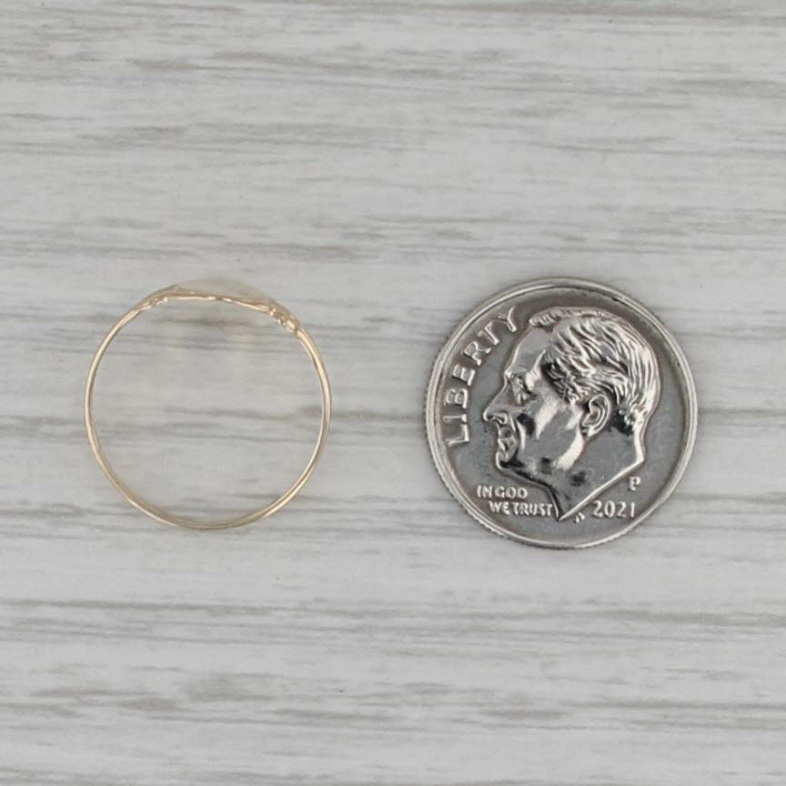 Vintage Engravable Signet Ring 10k Yellow Gold Size 4.25