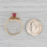 0.54ctw Pink Tourmaline Diamond Bypass Ring 14k Yellow Gold Size 6.25