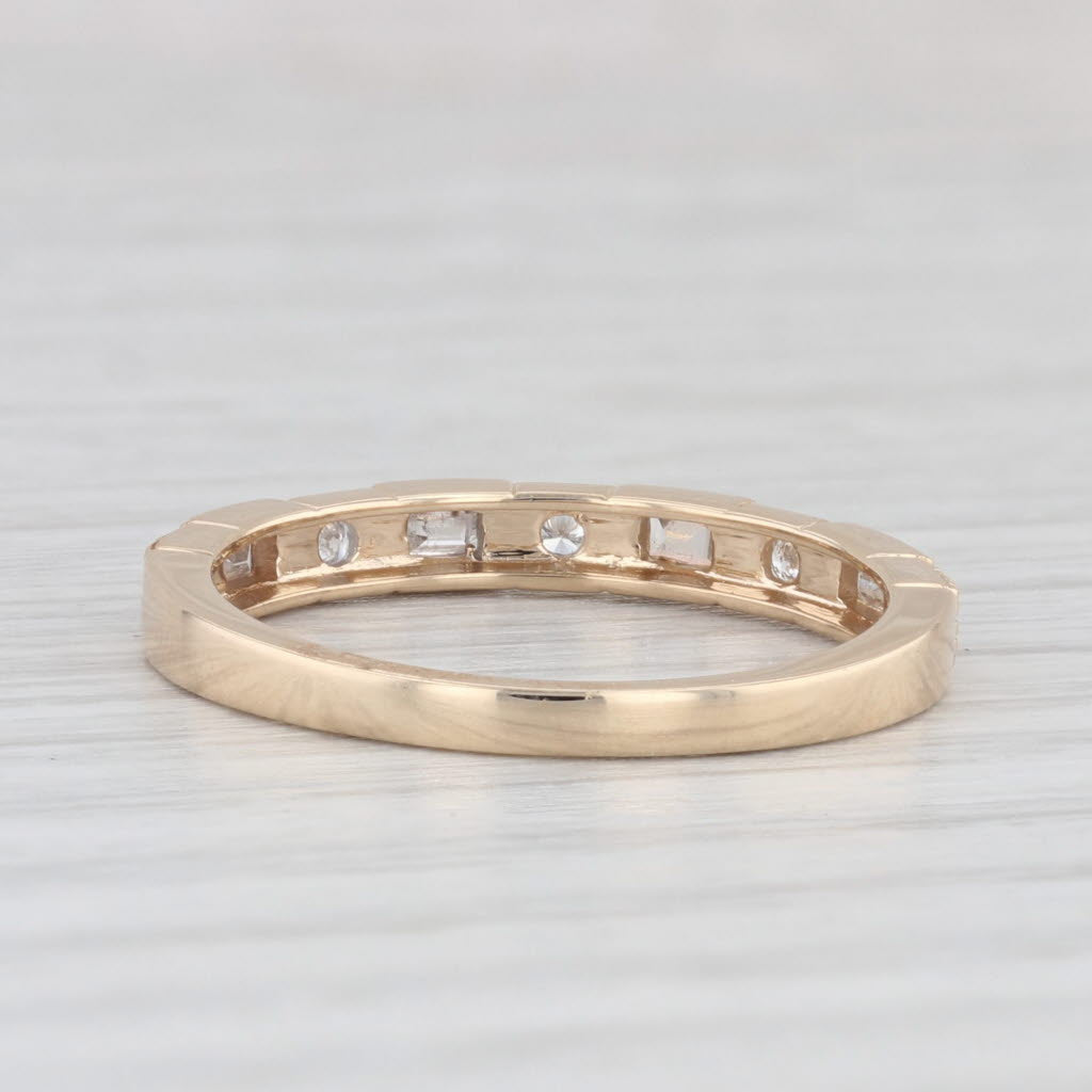 Light Gray New 0.21ctw Diamond Ring 10k Yellow Gold Stackable Wedding Size 7.25