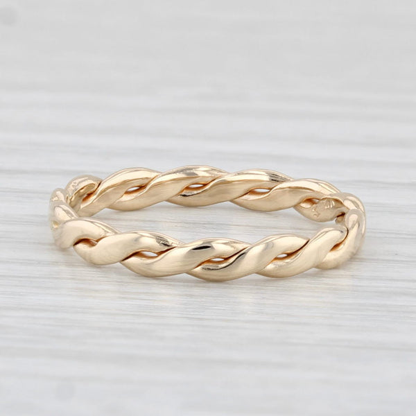 Woven Stackable Band 14k Yellow Gold Size 6.25 Wedding Ring