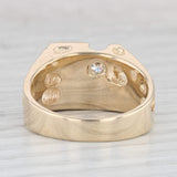 0.75ctw Emerald Diamond Ring 14k Yellow Gold Size 11 Men's