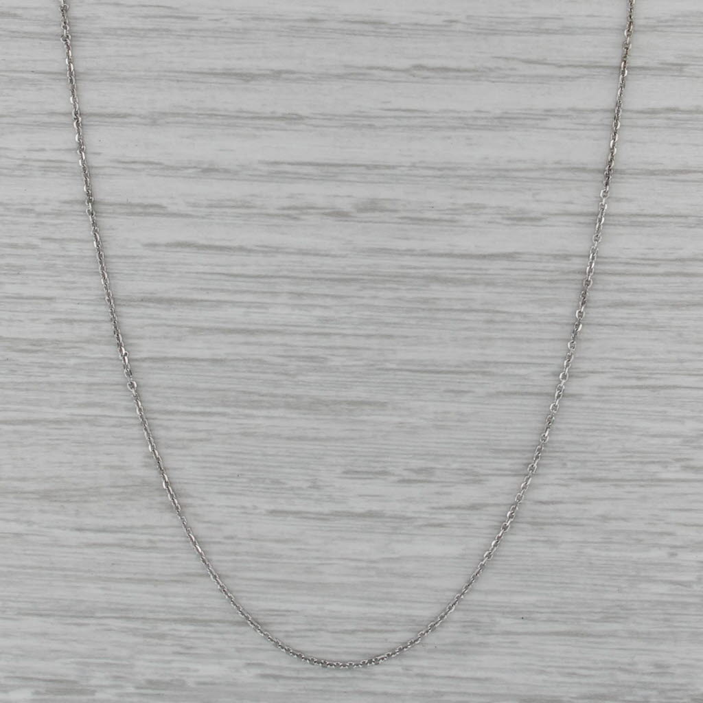 Cable Chain Necklace 18" 0.7 14k White Gold