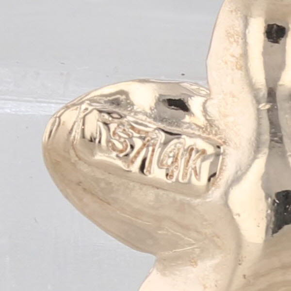 Small Flower Pendant 14k Yellow Gold Floral Drop