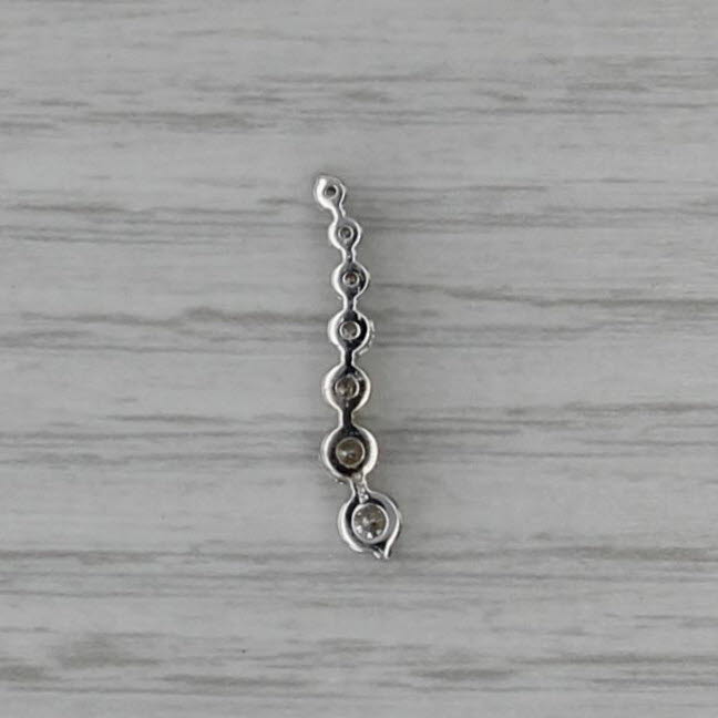 0.47ctw Diamond Curved Journey Pendant 14k White Gold