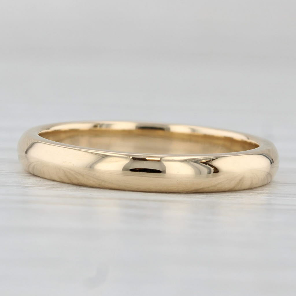 Light Gray Tiffany & Co Classic 18k Yellow Gold Size 6.5 Ring Boxes Wedding Band