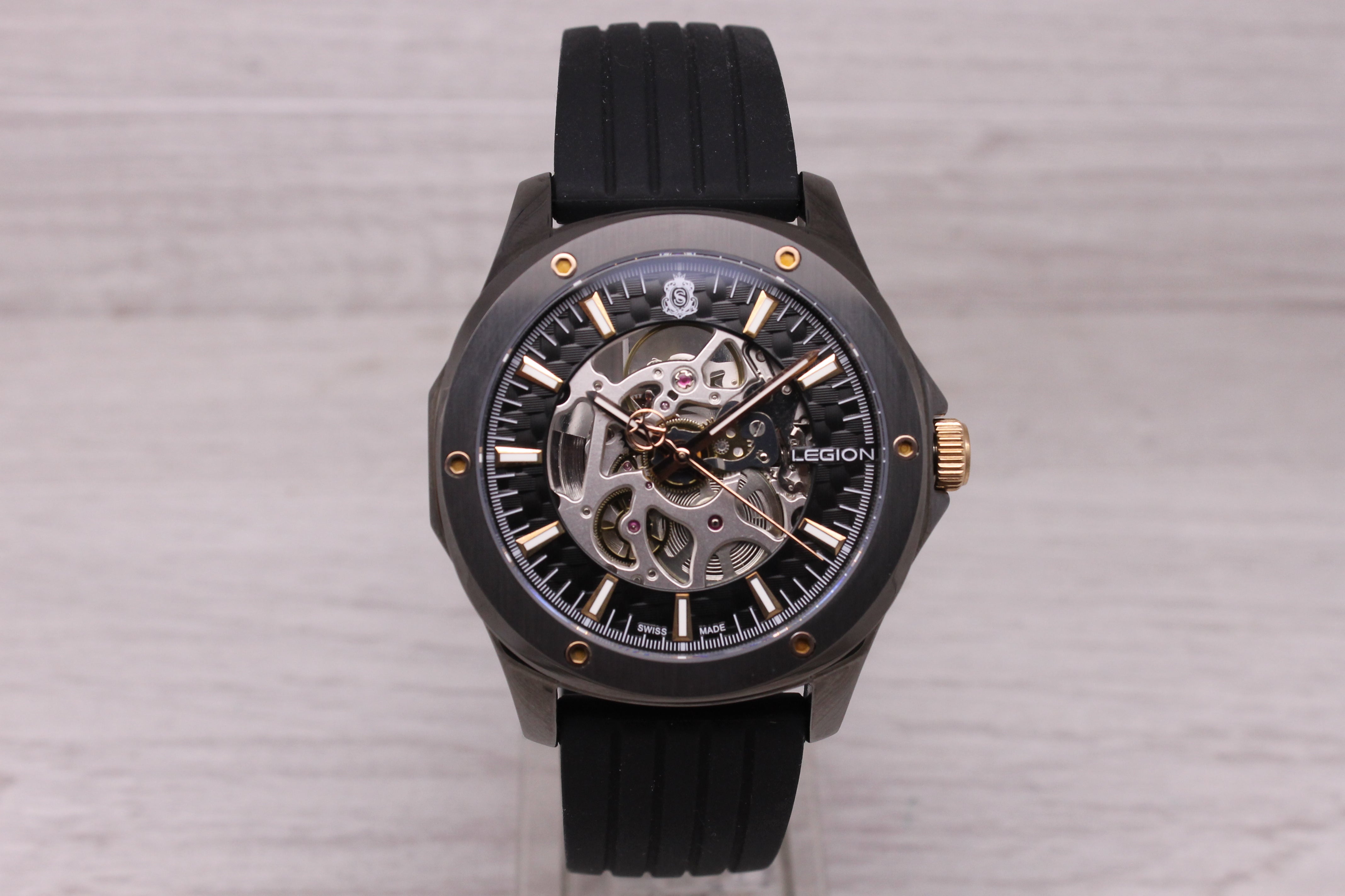 Legion 333 Mens 43mm Skeleton Automatic Watch by Craig Shelly Swiss Box & More