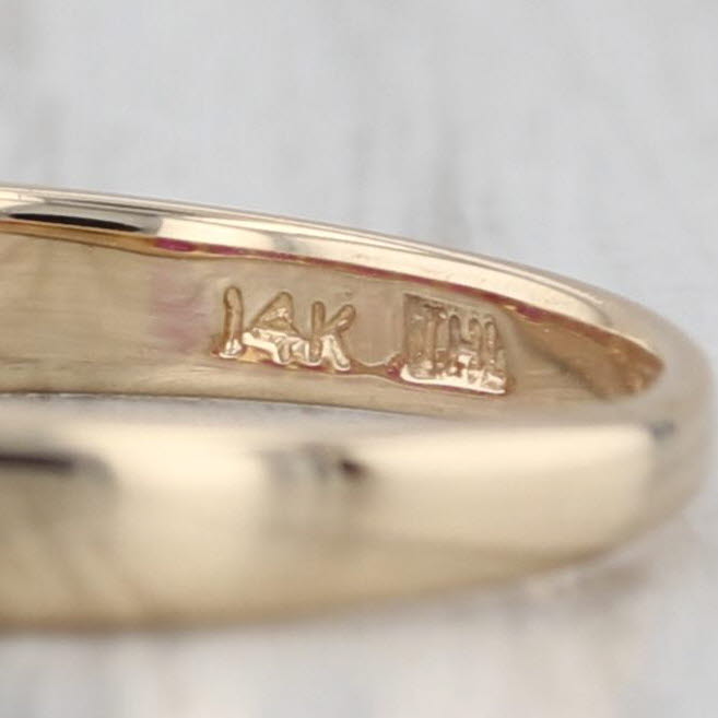 0.75ctw Ruby Ring 14k Yellow Gold Sz 4 Channel Set Square Stackable Wedding Band