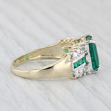 Light Gray 2.37ctw Lab Created Emerald Diamond Ring 10k Yellow Gold Size 7.25