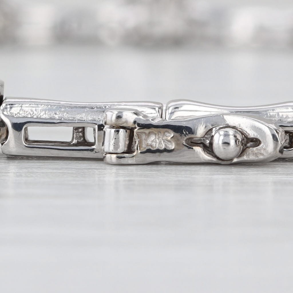 2.50ctw Diamond Tennis Bracelet 14k White Gold Bar Links 6.75" 5.1mm