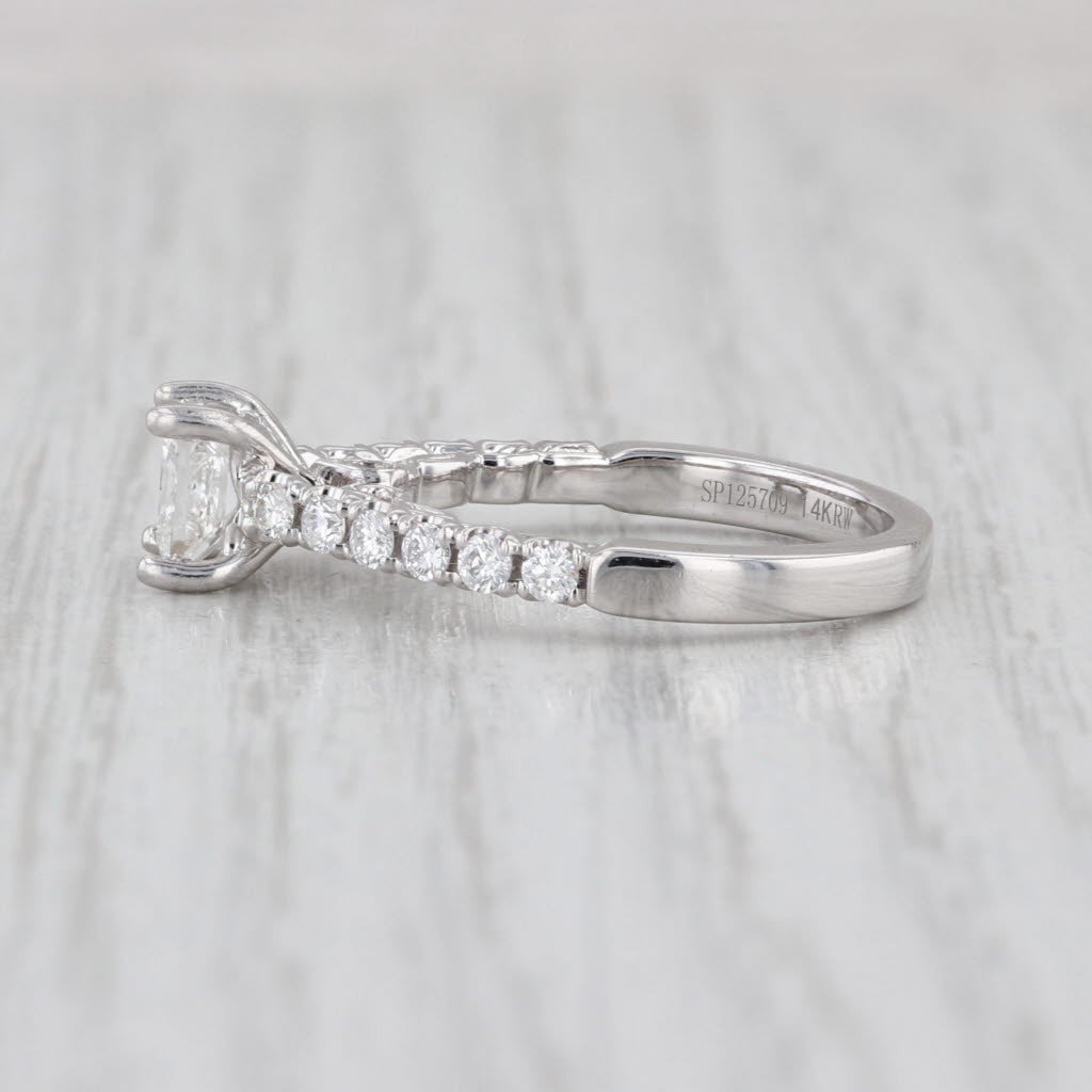 IGI 1.29ctw Princess Diamond Engagement Ring 14k White Gold Size 6