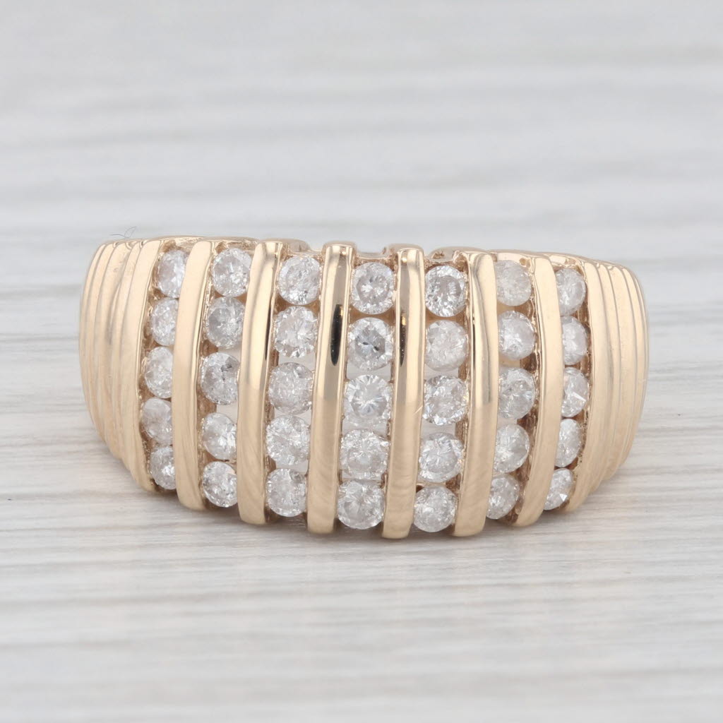 Light Gray 1ctw Diamond Ring 10k Yellow Gold Size 7.25