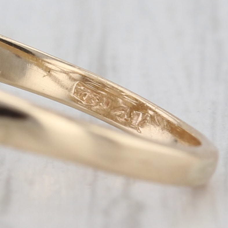 Opal Flower Cluster Ring 14k Yellow Gold Size 7.5 Cocktail