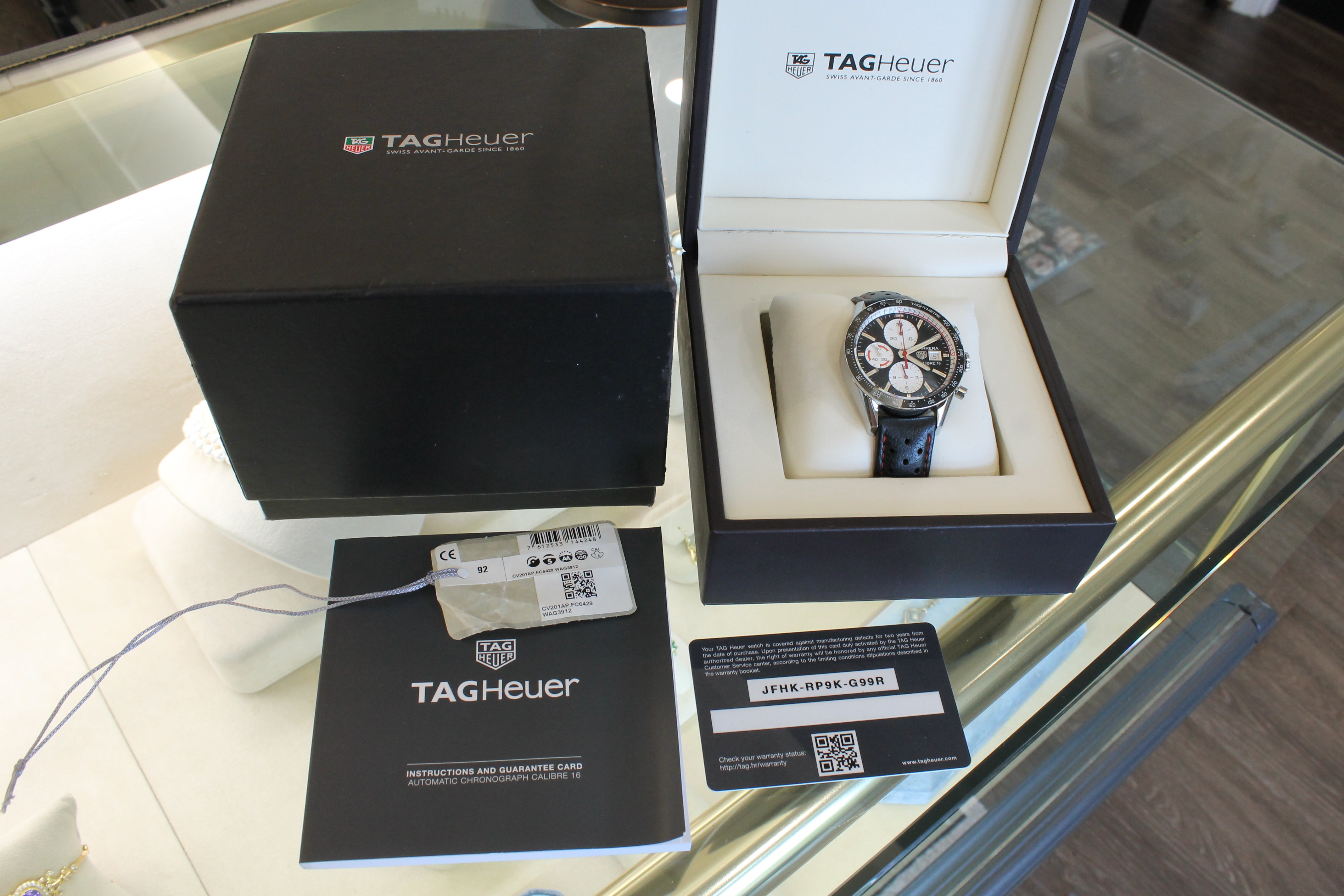 Tag Heuer Carrera Calibre 16 Automatic 41mm Steel Chronograph Watch CV201AP-0
