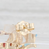 Light Gray 2.50ctw Gemstone Cluster Earrings 14k Gold Citrine Garnet Peridot Amethyst Topaz