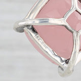 Arya Esha Ginara Rose Quartz Diamond Earrings 18k Gold Sterling Silver