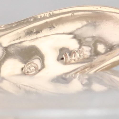 Whale Tail Pendant 14k Yellow Gold Nautical Jewelry