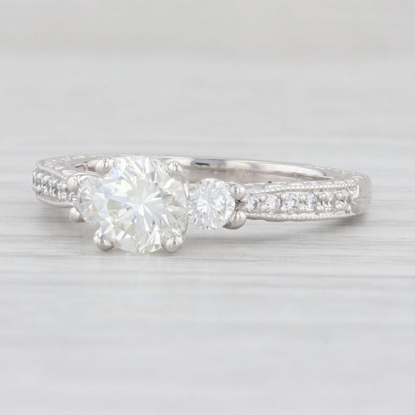 Scott Kay 1.40ctw Round Diamond Engagement Ring Platinum Size 6.75