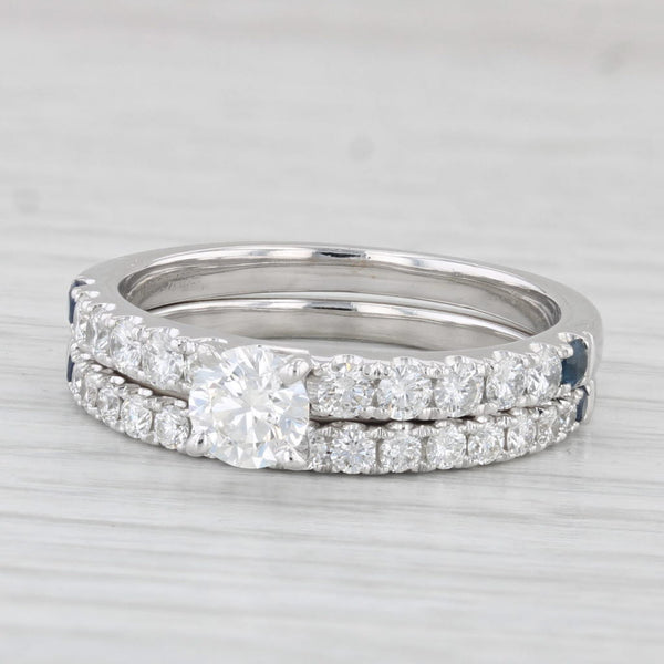 Vera Wang 1.53ctw Diamond Sapphire Engagement Ring Wedding Band Set 14k Gold S 9