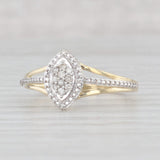 Diamond Cluster Halo Ring 10k Yellow Gold Size 7 Engagement