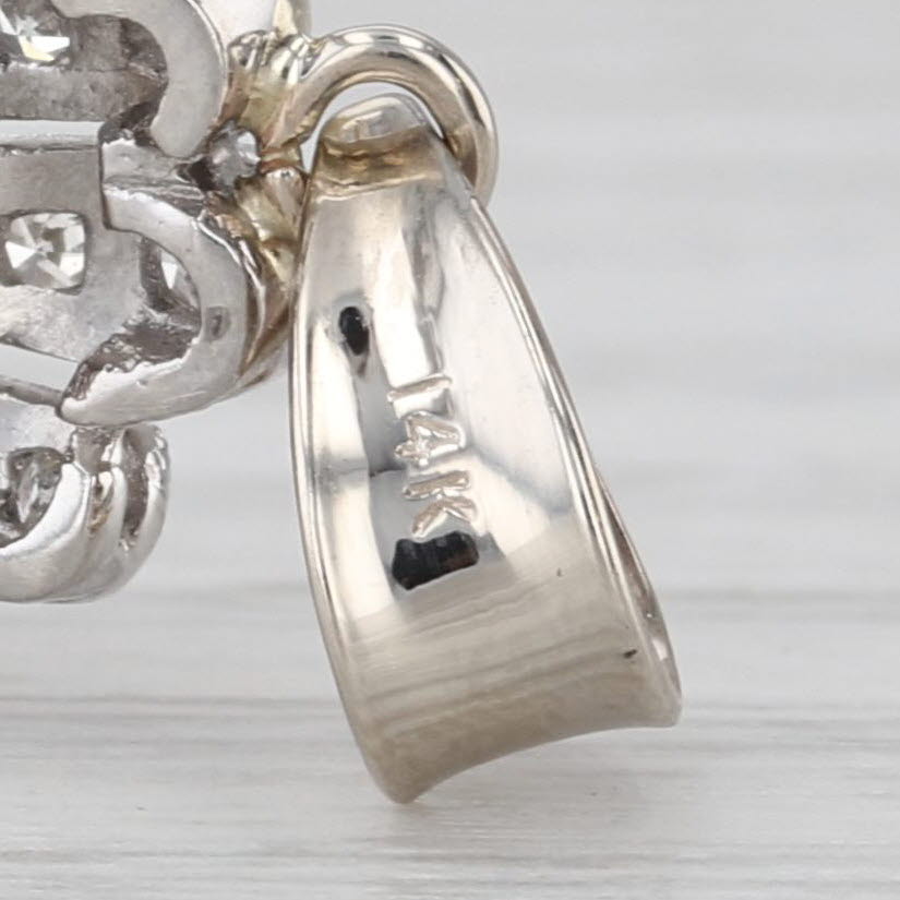 4.69ctw Tanzanite Teardrop Diamond Pendant 14k Yellow White Gold