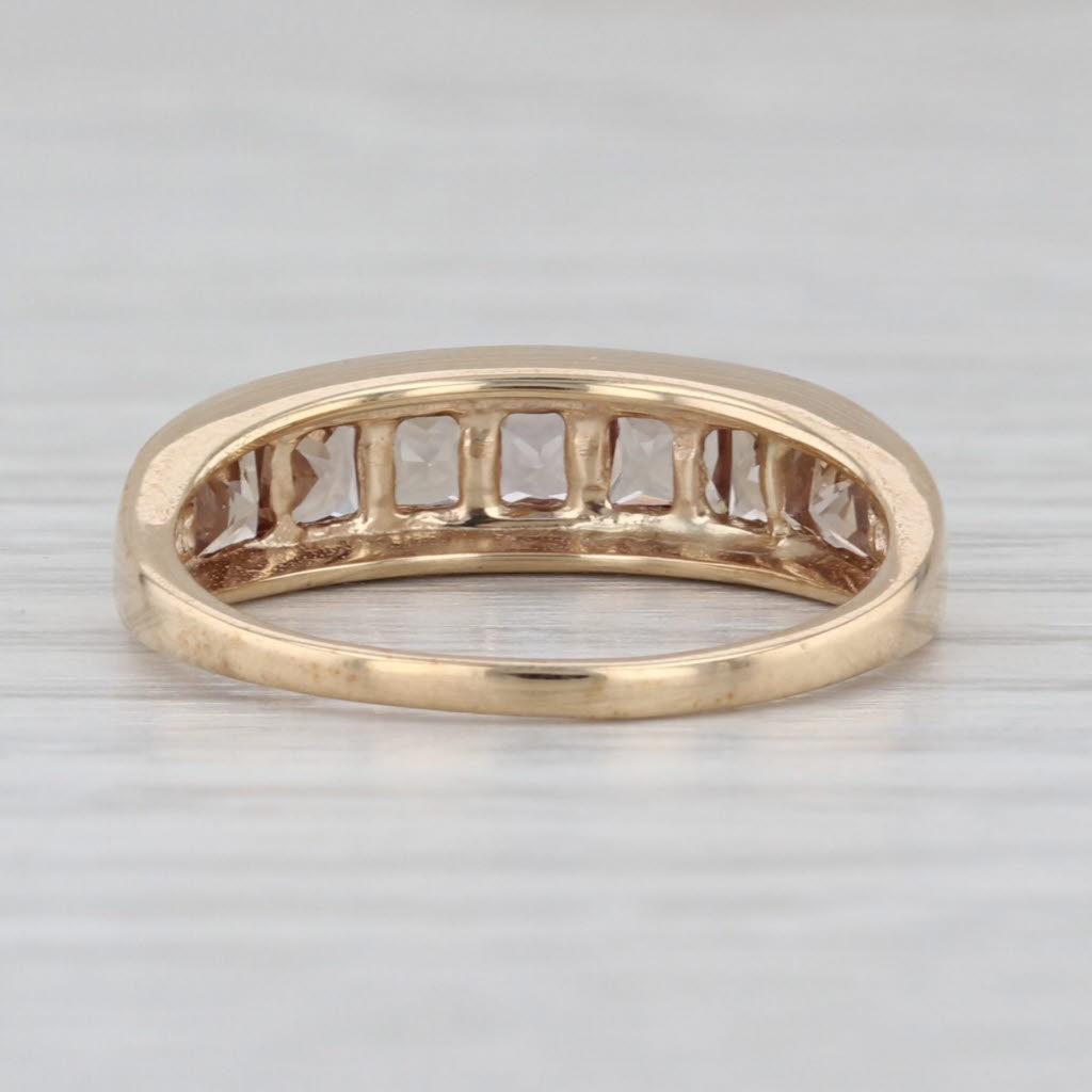 1.24ctw Color Change Garnet Ring 10k Yellow Gold Size 6.25 Band Stackable COA