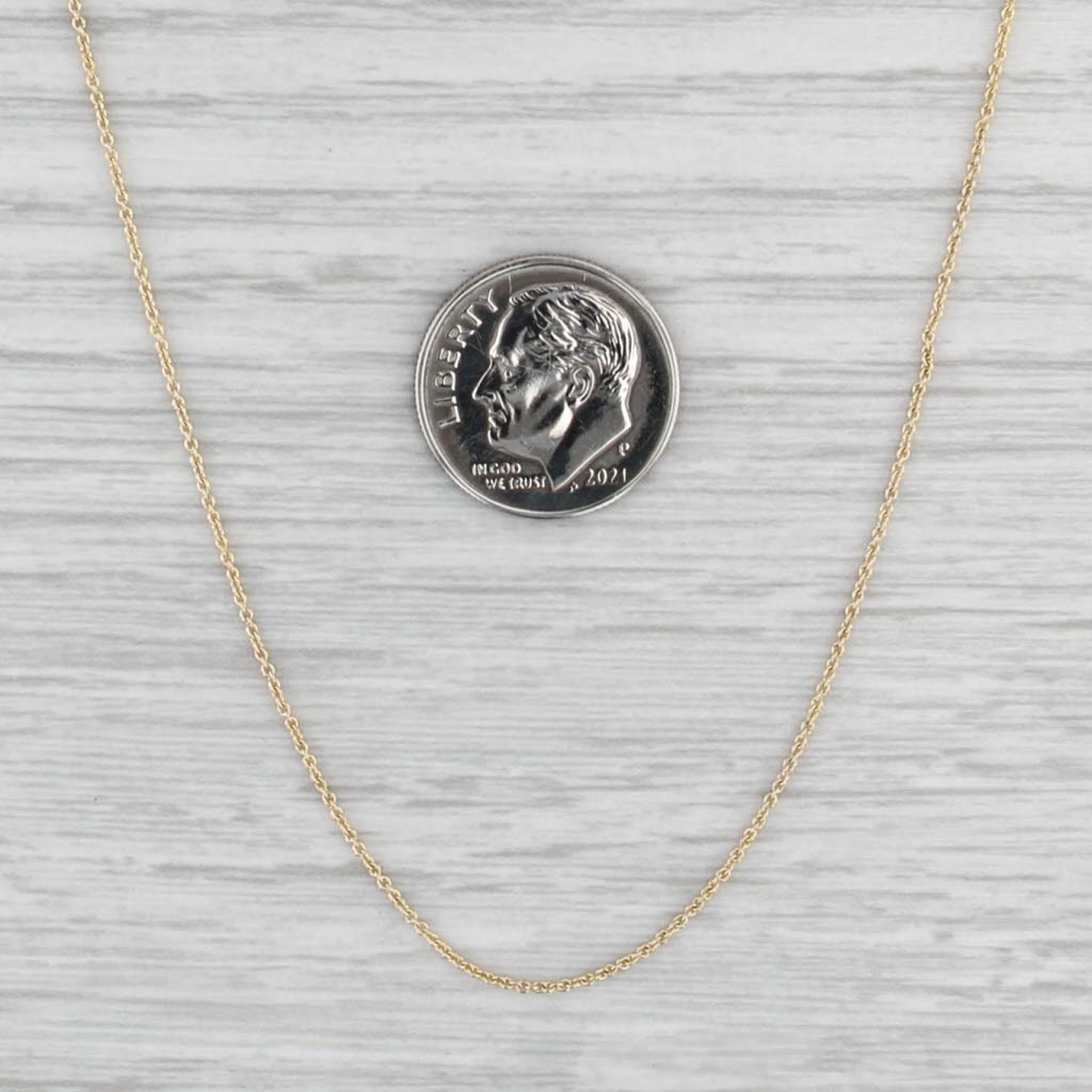 16"-18" Cable Chain Necklace 14k Yellow Gold 0.6mm