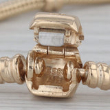 Pandora Moments Gold Clasp Charm Bracelet 550702 14k Yellow Gold 7.5" 19cm