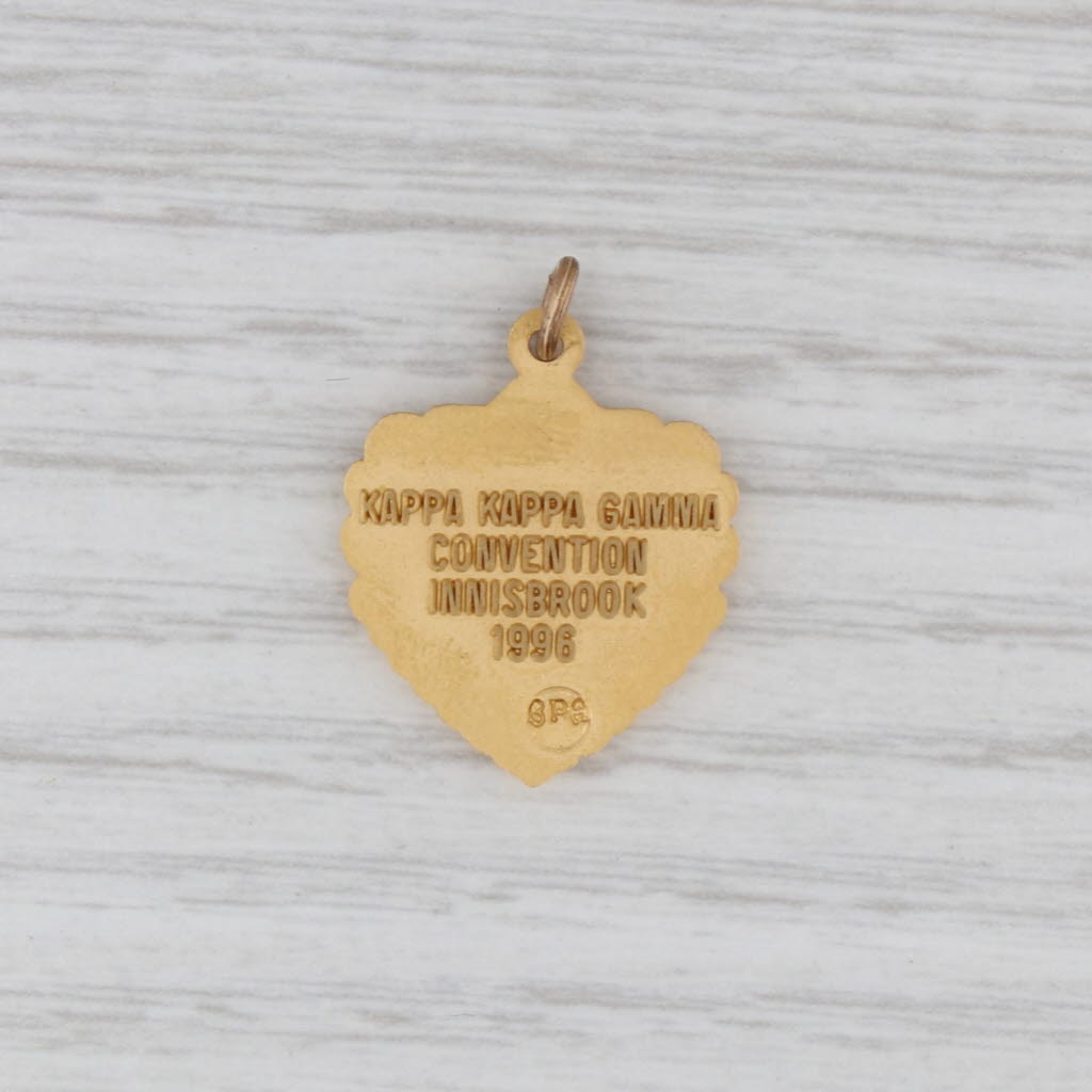 Light Gray Kappa Kappa Gamma Charm Convention Pendant Keepsake Vintage Sorority