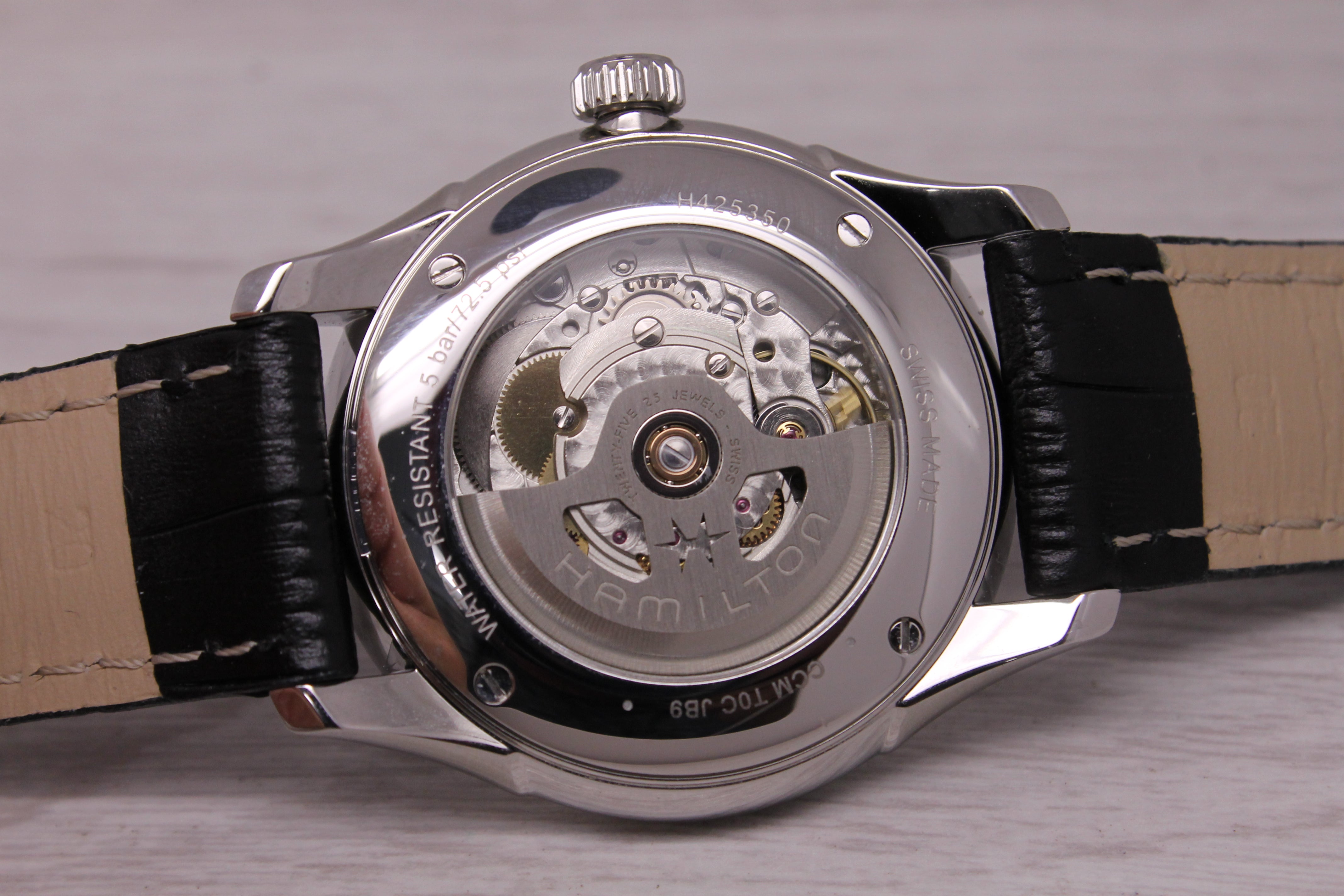 Hamilton Jazzmaster 40mm Steel Automatic Watch H42535730 Swiss w/ Box Clean