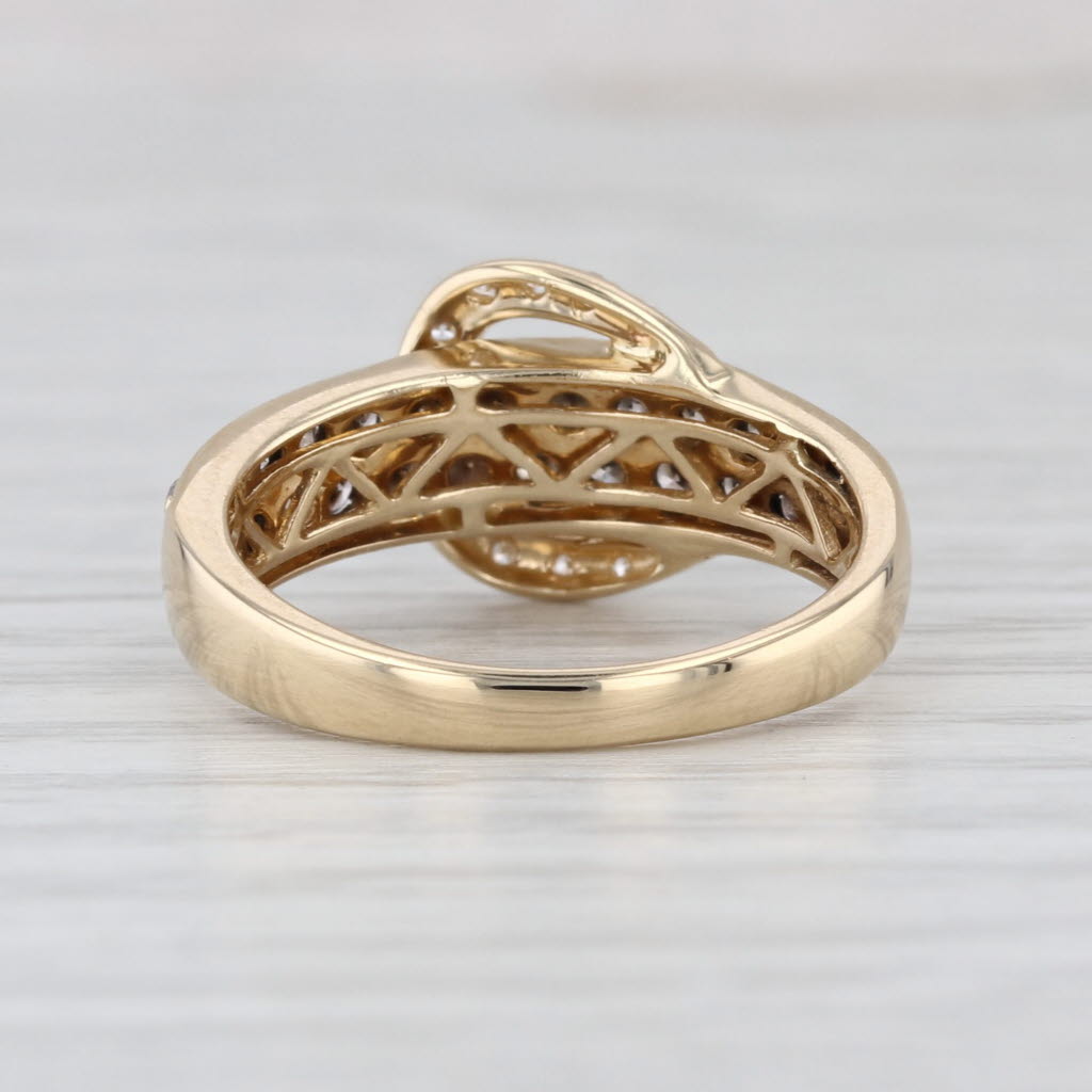 Le Vian 0.69ctw Diamond Belt Buckle Ring 14k Yellow Gold Size 7