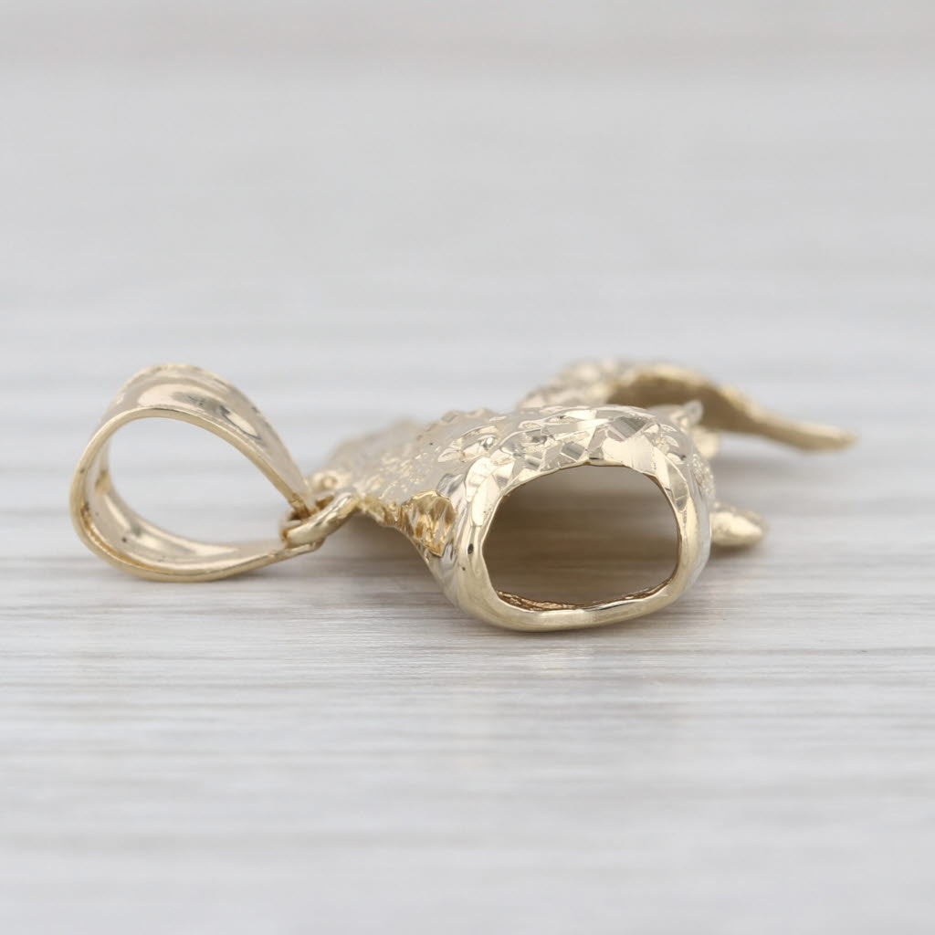 Detailed Fish Pendant 14k Yellow Gold Nautical Gift Fisherman