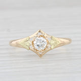 Antique 0.28ct Diamond Solitaire Engagement Ring 14k Gold Transitional Round