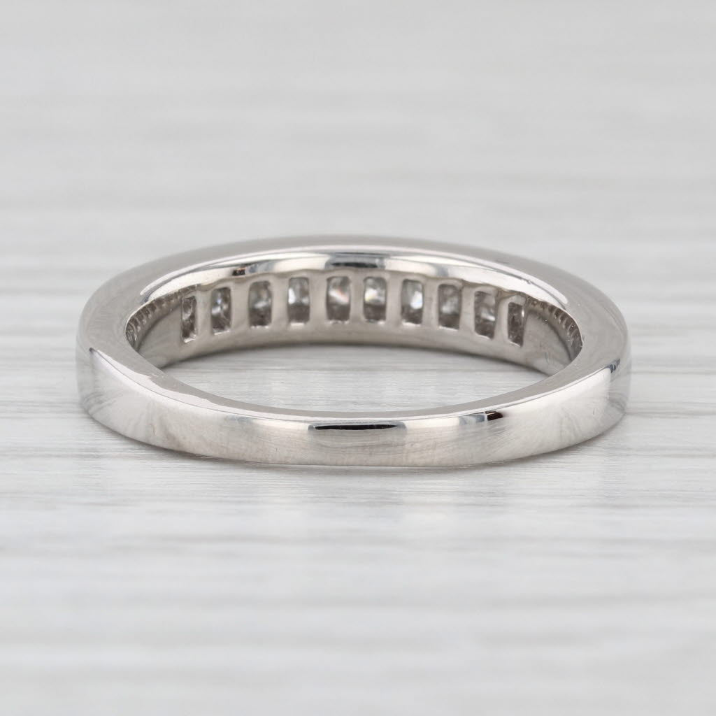 0.50ctw VS2 Channel Set Princess Wedding Band 950 Platinum Size 6-6.25 Ring