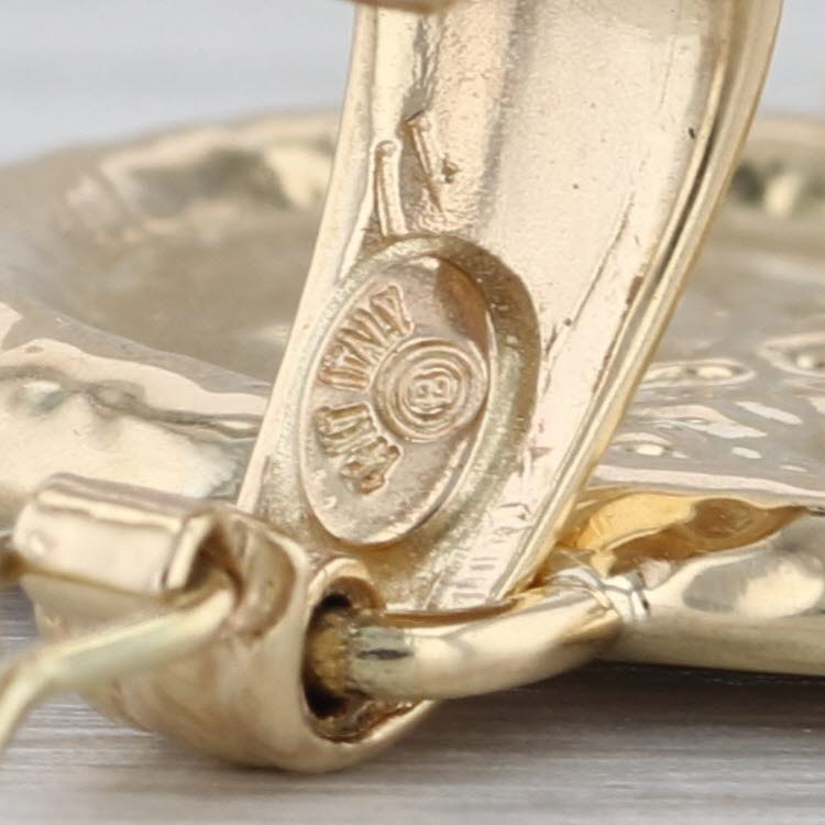 Cultured Pearl Horse Crest Enhancer Pendant 14k Yellow Gold