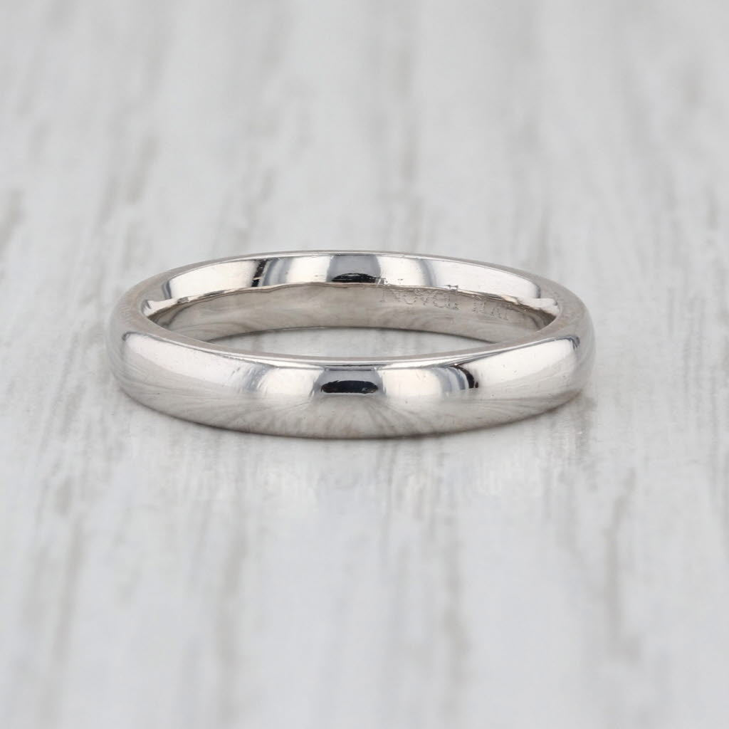 Novell Classic Platinum Wedding Band Size 4.75 Stackable Ring 3mm