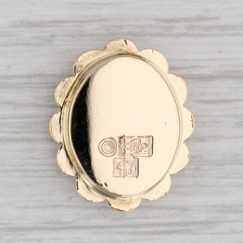 Gray Richard Glatter Opal Slide Bracelet Charm 14k Gold Vintage Cabochon Solitaire