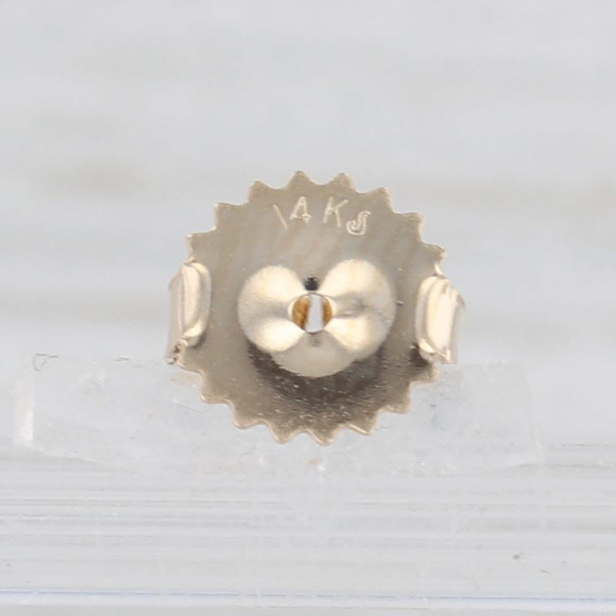 Light Gray Gold Nugget Stud Earrings 10k Yellow Gold