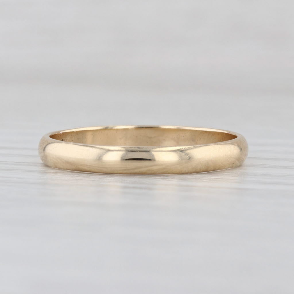 Size 9.25 Wedding Band 10k Yellow Gold Stackable Ring