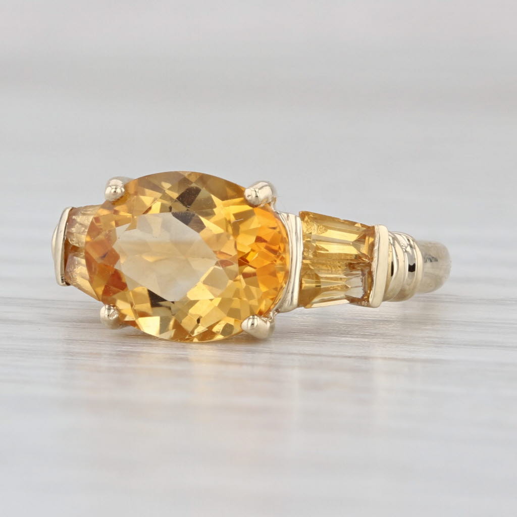 2.74ctw Oval Citrine Ring 10k Yellow Gold Size 5
