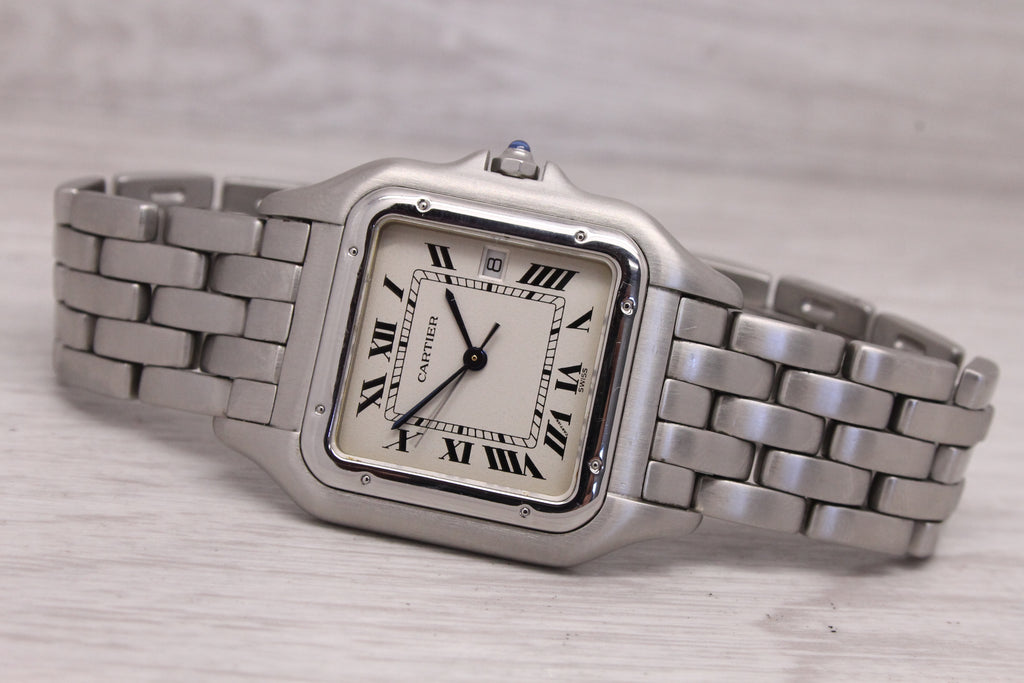 Cartier Panthere 29mm Stainless Steel Quartz Watch ref.1300 Swiss Made Roman